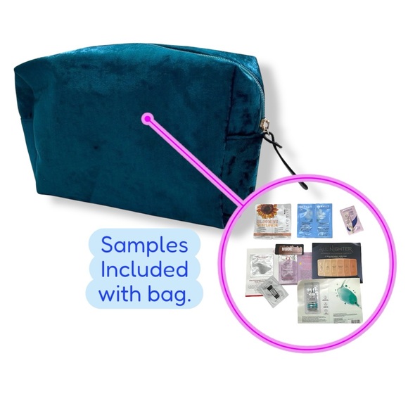 Handbags - NEW • Velvet Pouch + Beauty samples